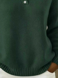 Full Size Button Detail Dropped Shoulder Sweater Plus Size 101002359418175 39 Affordable Fashion Under $100 Jerry's Apparel 