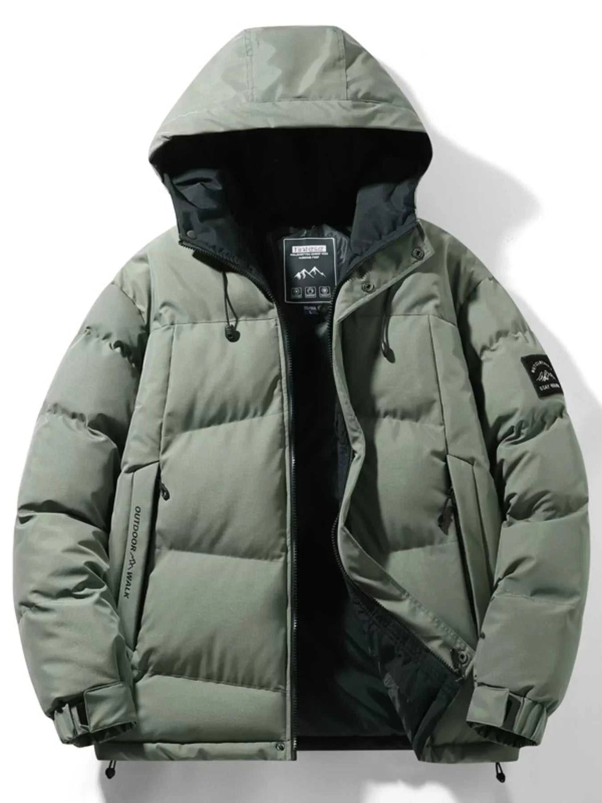 Men's Full Size Outdoor Padded Hooded Puffer Jacket Plus Size 100400974841148 102 Fashion Forward Plus Size Clothing Jerry's Apparel 