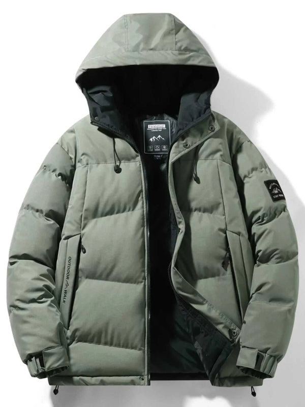 Men's Full Size Outdoor Padded Hooded Puffer Jacket Plus Size 100400974841148 102 Fashion Forward Plus Size Clothing Jerry's Apparel 