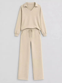 Dropped Shoulder Top and Pants Set 101001926020102 36 Women's Pants Set Gifts for Her Jerry's Apparel 