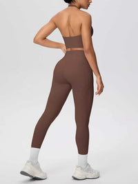 Halter Neck Crop Top and High-Waisted Leggings Active Set 101006684139191 85 Affordable Fashion Under $100 Jerry's Apparel 