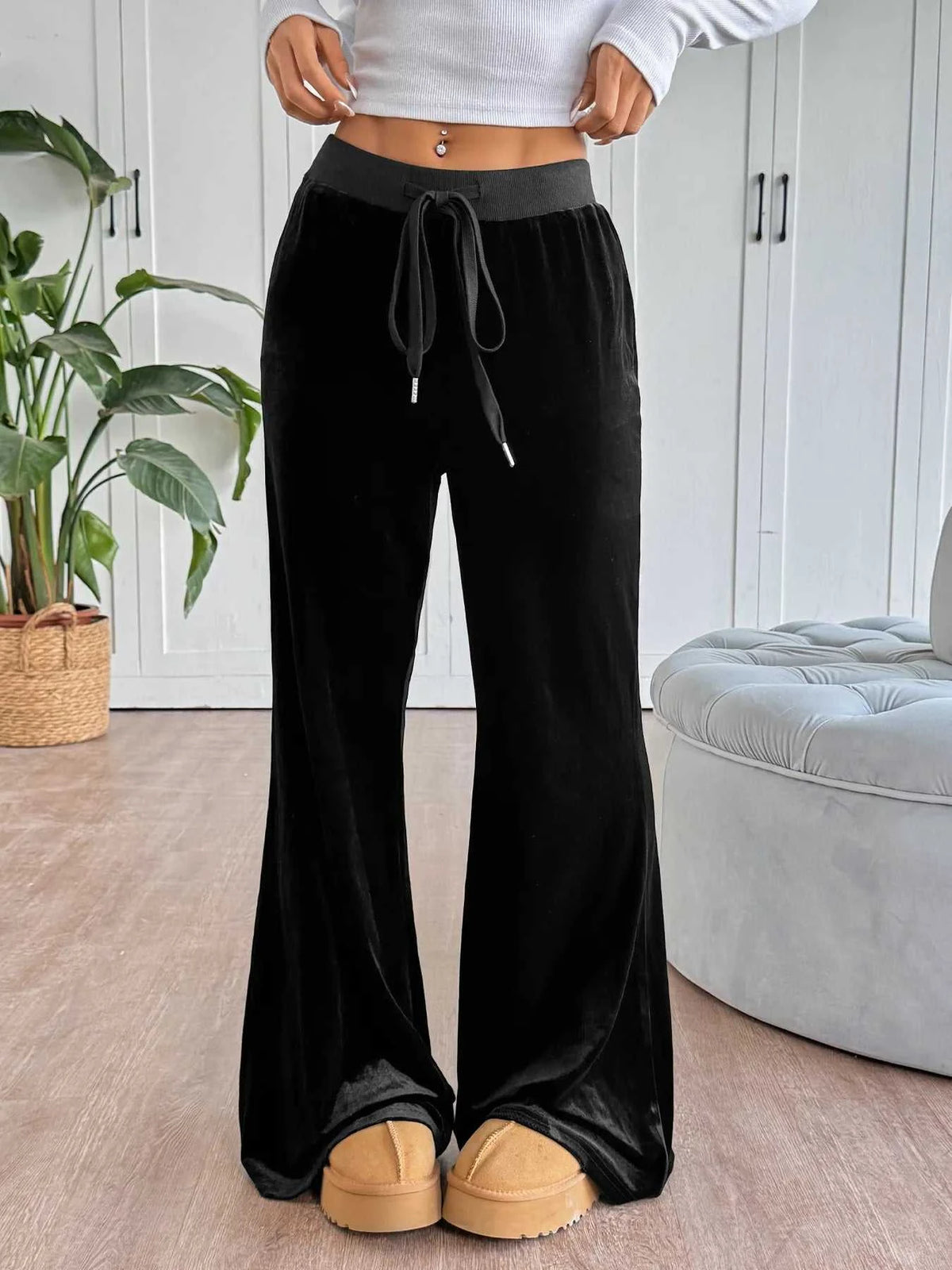 Wide-Leg Drawstring Pants 100100507541531 31 Affordable Fashion Under $100 Jerry's Apparel 