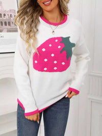 Strawberry Crew Neck Sweater 100100080501266 49 Affordable Fashion Under $100 Jerry's Apparel 