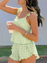 Ruffled Printed Cami and Shorts Set 100100909781199 31 Affordable Fashion Under $100 Jerry's Apparel 