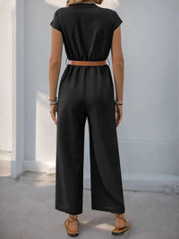 Perfee Notched Wide Leg Jumpsuit 100100292471565 33 Affordable Fashion Under $100 Jerry's Apparel 