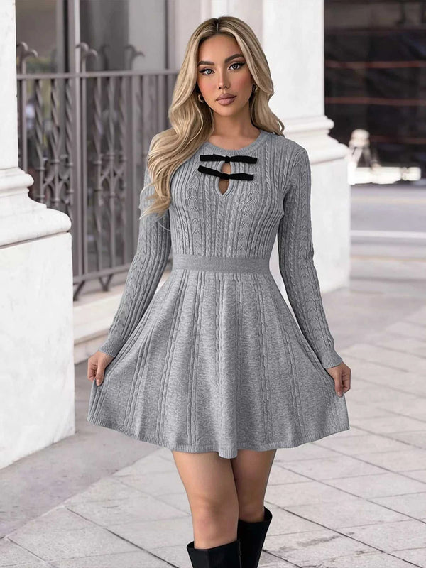 Cable Knit A-Line Sweater Dress 100100898230465 60 Affordable Fashion Under $100 Jerry's Apparel 