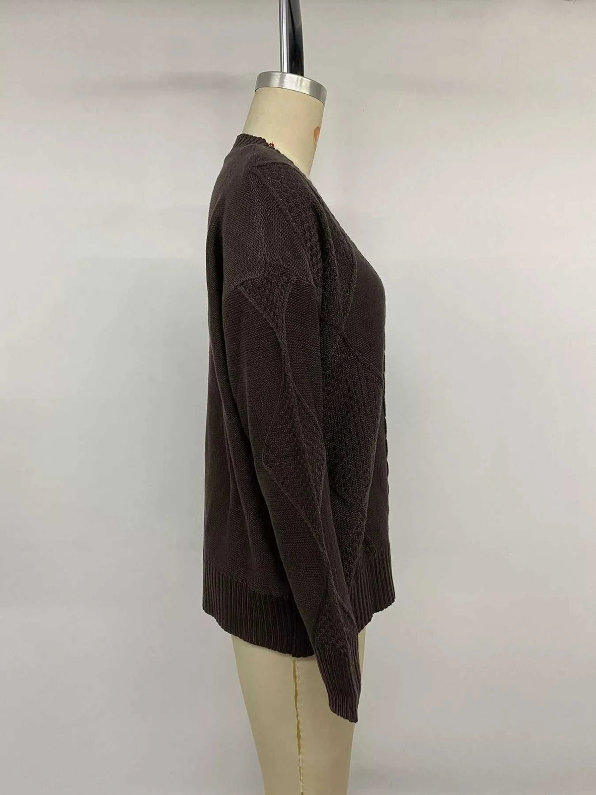 V-Neck Cable Knit Button-Down Cardigan 101002691109172 60 Women's Sweaters and Knitwear Jerry's Apparel 
