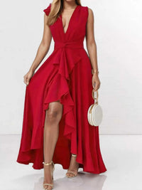 Full Size Ruffled High-Low Maxi Dress Plus Size 100100041251511 43 Affordable Fashion Under $100 Jerry's Apparel 