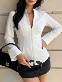 Zip Up Long Sleeve Top 100100367803368 45 Affordable Fashion Under $100 Jerry's Apparel 