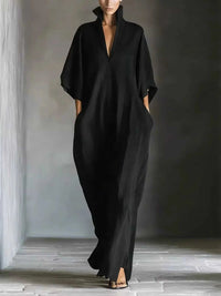 3/4 Sleeve Maxi Dress with Pockets 100100311891284 41 Affordable Fashion Under $100 Jerry's Apparel 