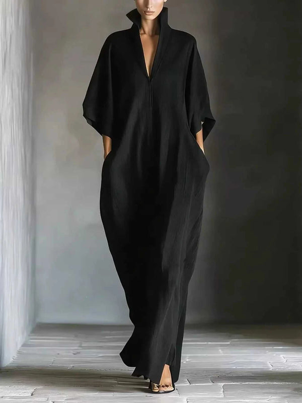 3/4 Sleeve Maxi Dress with Pockets 100100311891284 41 Affordable Fashion Under $100 Jerry's Apparel 