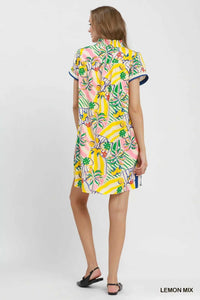 Umgee Tropical Print Collared Shift Dress 100100331671279 57 Affordable Fashion Under $100 Jerry's Apparel 