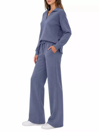 Dropped Shoulder Top and Pants Set 101001926020102 36 Women's Pants Set Gifts for Her Jerry's Apparel 