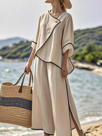 Full Size Contrast Trim Top and Wide Leg Pants Set Plus Size 101001301855619 43 Affordable Fashion Under $100 Jerry's Apparel 