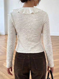 Ruffled Long-Sleeve T-Shirt 100100351703294 31 Affordable Fashion Under $100 Jerry's Apparel 