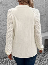 Perfee Textured Notched Long Sleeve Shirt 100100102351434 40 Affordable Fashion Under $100 Jerry's Apparel 