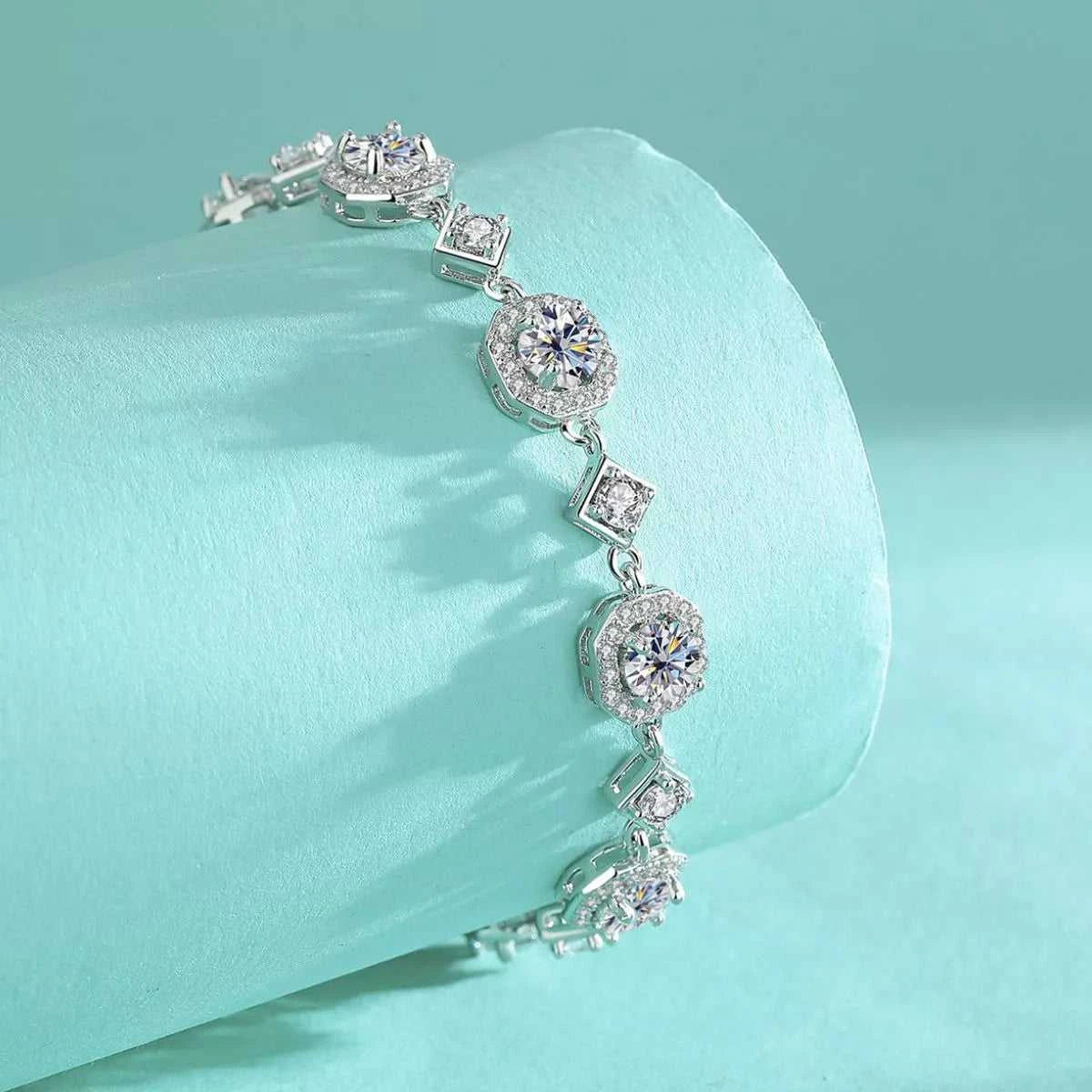 4 Carat 925 Sterling Silver Moissanite Bracelet 100500383324331 119 Jerry's Apparel 