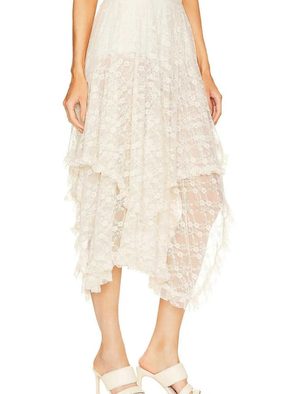 Asymmetrical Lace Midi Skirt 100100887265685 41 Gifts for Her Jerry's Apparel 