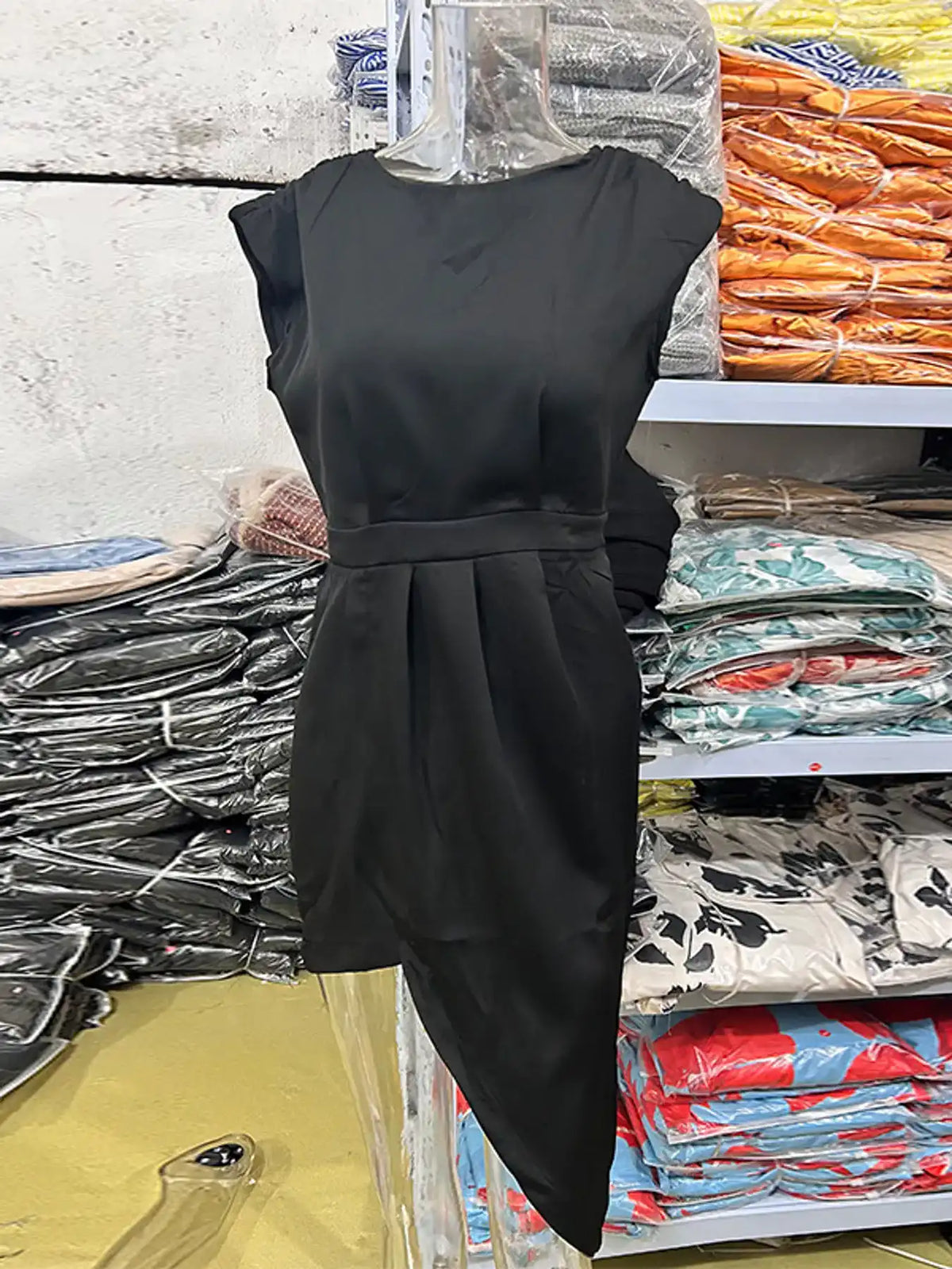 Full Size Elegant Asymmetrical Backless Pleated Dress Plus Size 101001993790464 70 Affordable Fashion Under $100 Jerry's Apparel 