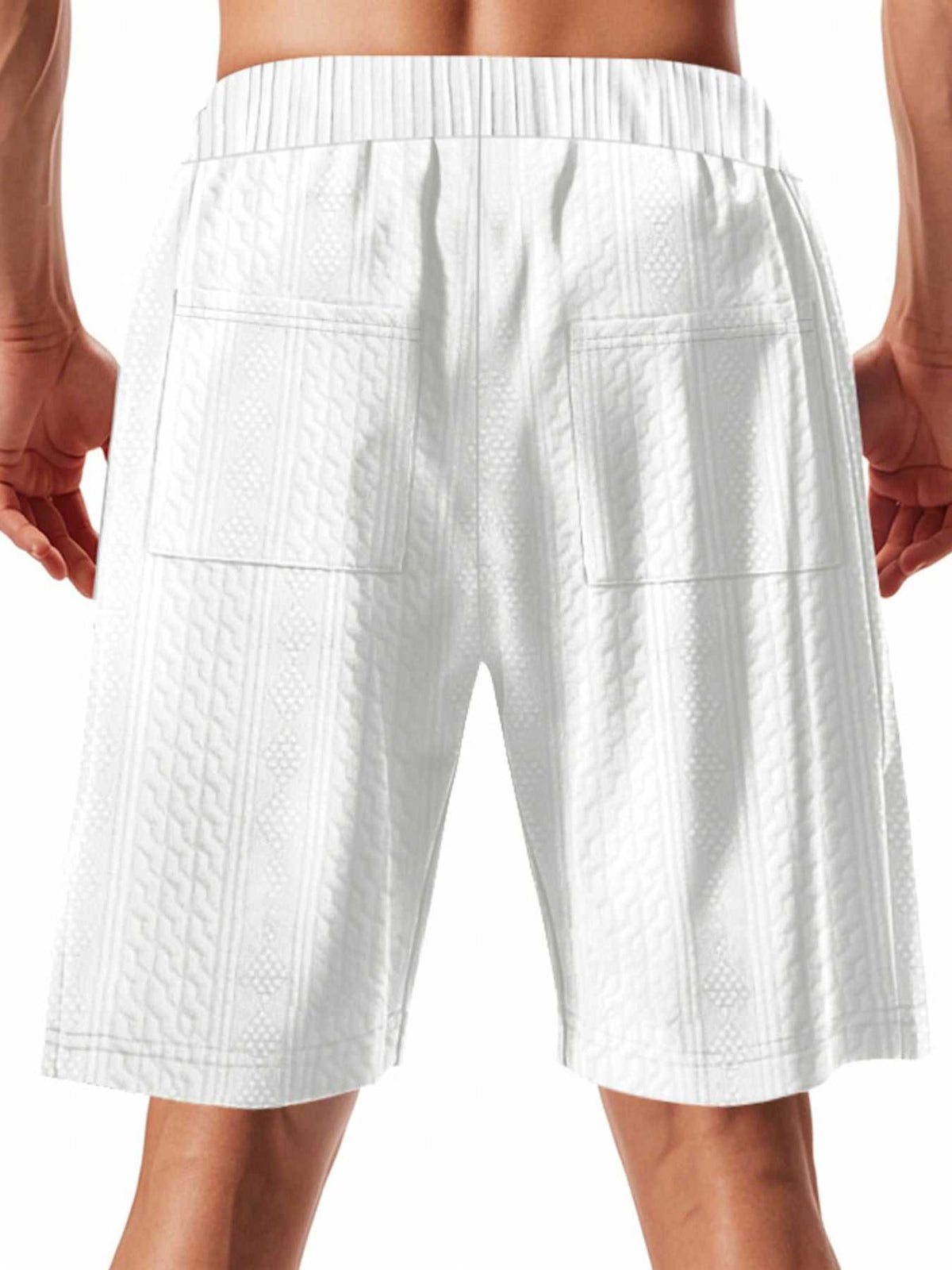 Men's Full Size Texture Drawstring Shorts Plus Size 100400880734003 36 Affordable Fashion Under $100 Jerry's Apparel 