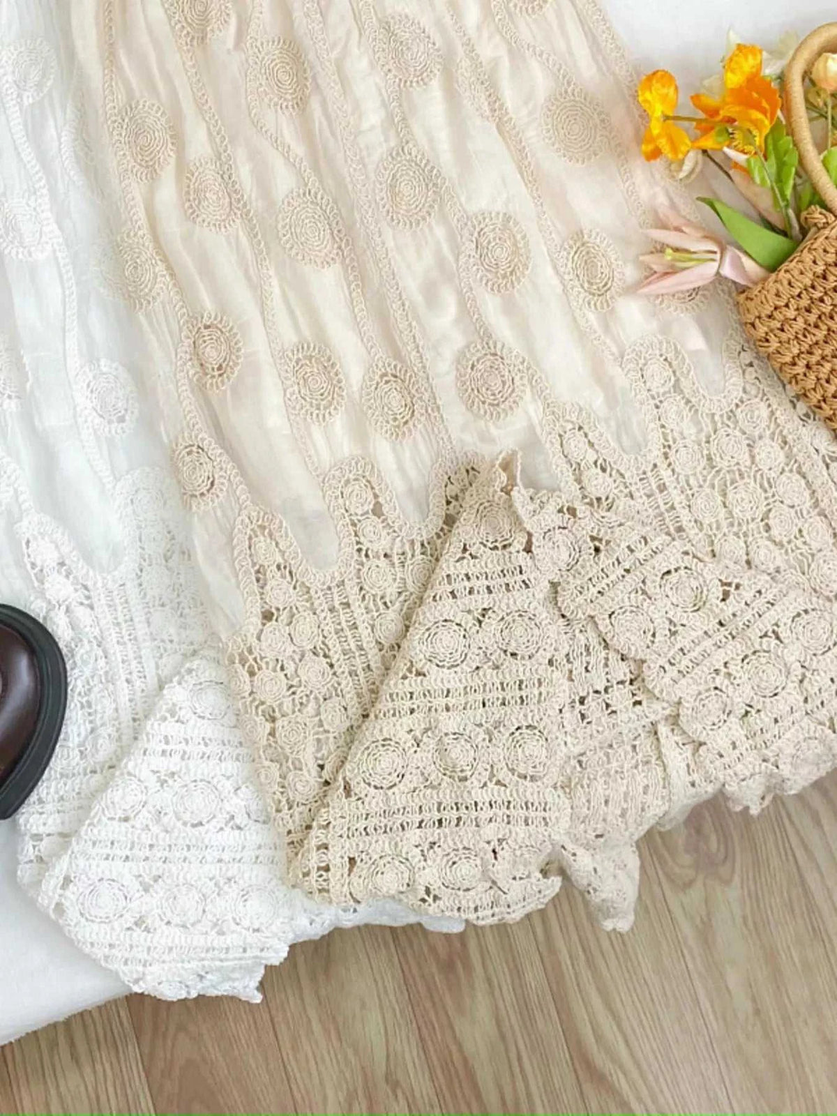 Lace Elastic Waist Midi Skirt 100100015303540 44 Affordable Fashion Under $100 Jerry's Apparel 