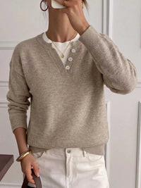 Dropped Shoulder Long Sleeve Sweater 100100679880888 40 Affordable Fashion Under $100 Jerry's Apparel 