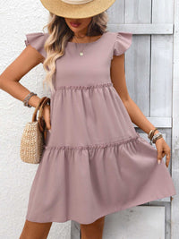 Ruffle Sleeve Tiered Mini Dress 100100406659839 28 Affordable Fashion Under $100 Jerry's Apparel 