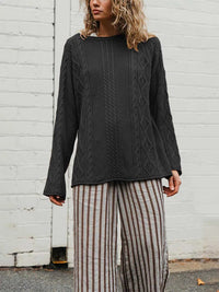 Crew Neck Cable-Knit Sweater 100100765071495 52 Affordable Fashion Under $100 Jerry's Apparel 