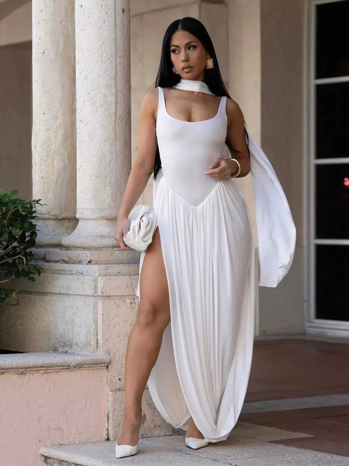 Scoop Neck Slit Maxi Dress 100100100838722 52 Affordable Fashion Under $100 Jerry's Apparel 