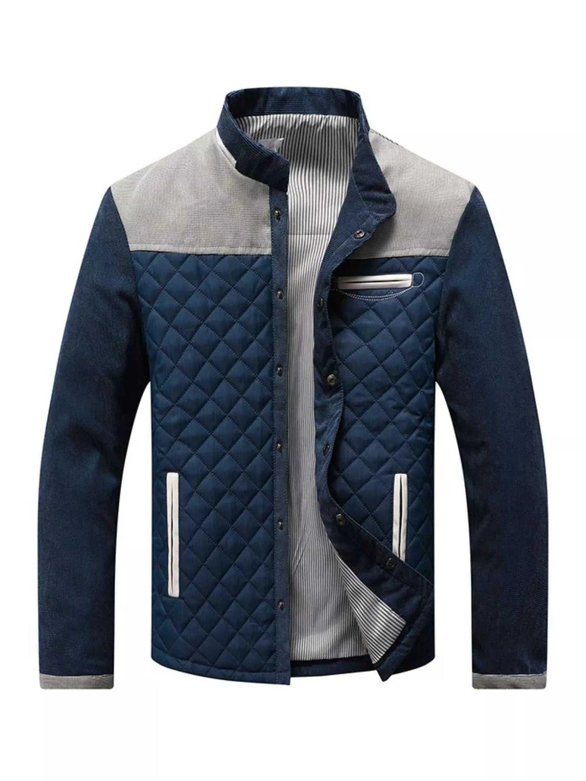 Men's Full Size Quilted Snap Down Jacket Plus Size 100400701520049 75 Affordable Fashion Under $100 Jerry's Apparel 