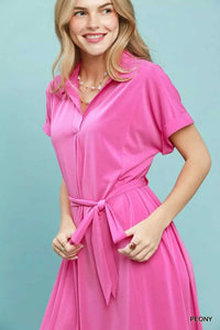 Umgee Collared Belted Midi Dress 100100551271703 57 Affordable Fashion Under $100 Jerry's Apparel 