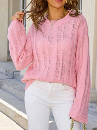 Cable Knit Long Sleeve Sweater 100100664831062 46 Affordable Fashion Under $100 Jerry's Apparel 