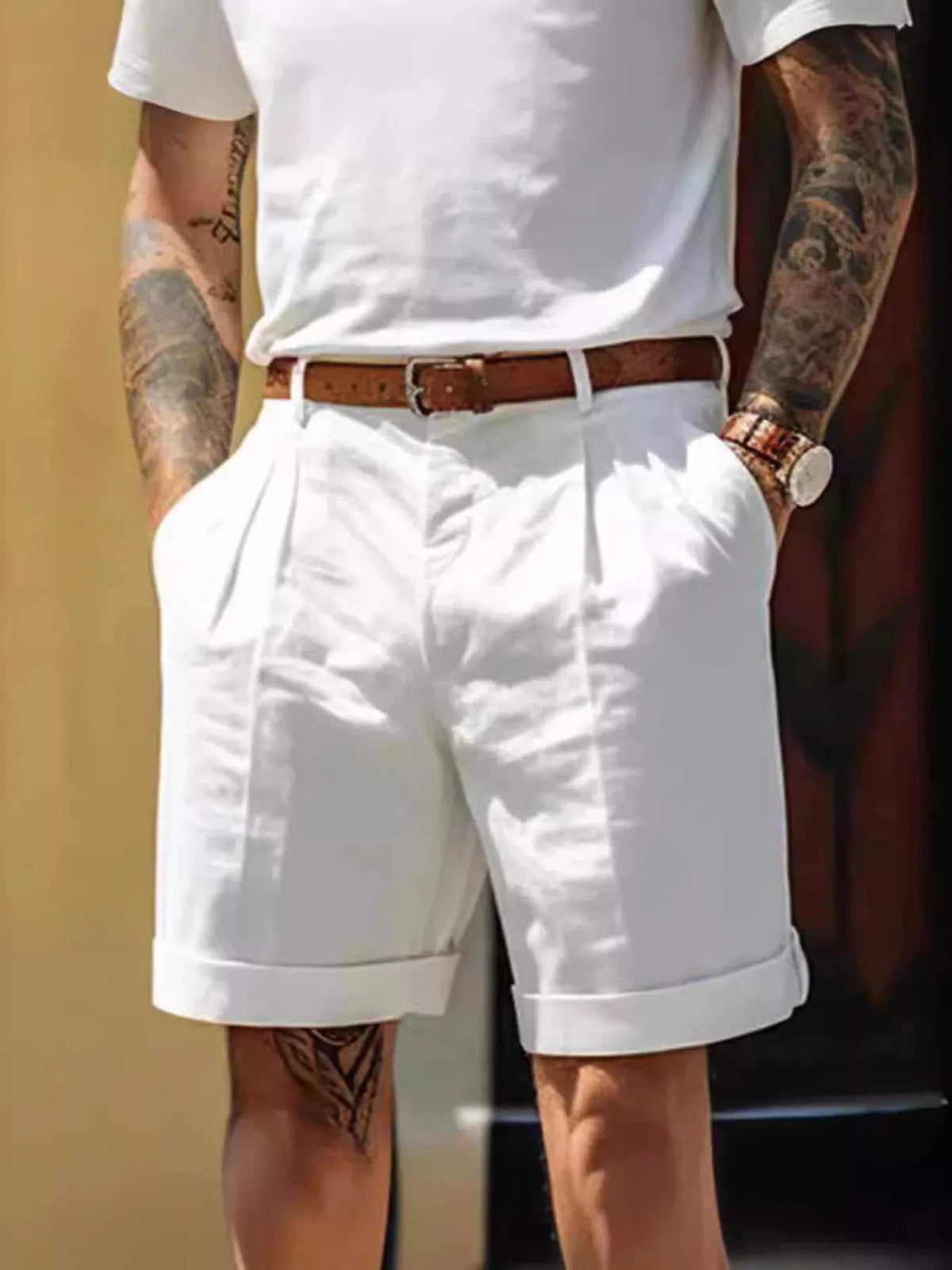 Men's Full Size Classic Pleated Shorts Plus Size 100400502607878 36 Affordable Fashion Under $100 Jerry's Apparel 