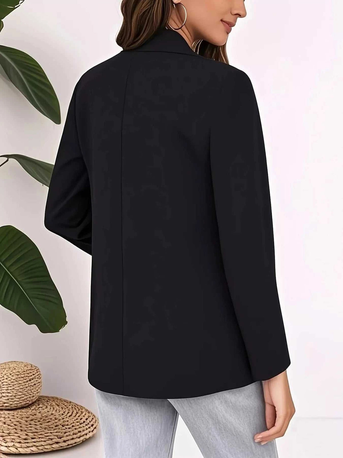 Plus Size Lapel Collar Single-Button Blazer 100100166280160 48 Affordable Fashion Under $100 Jerry's Apparel 