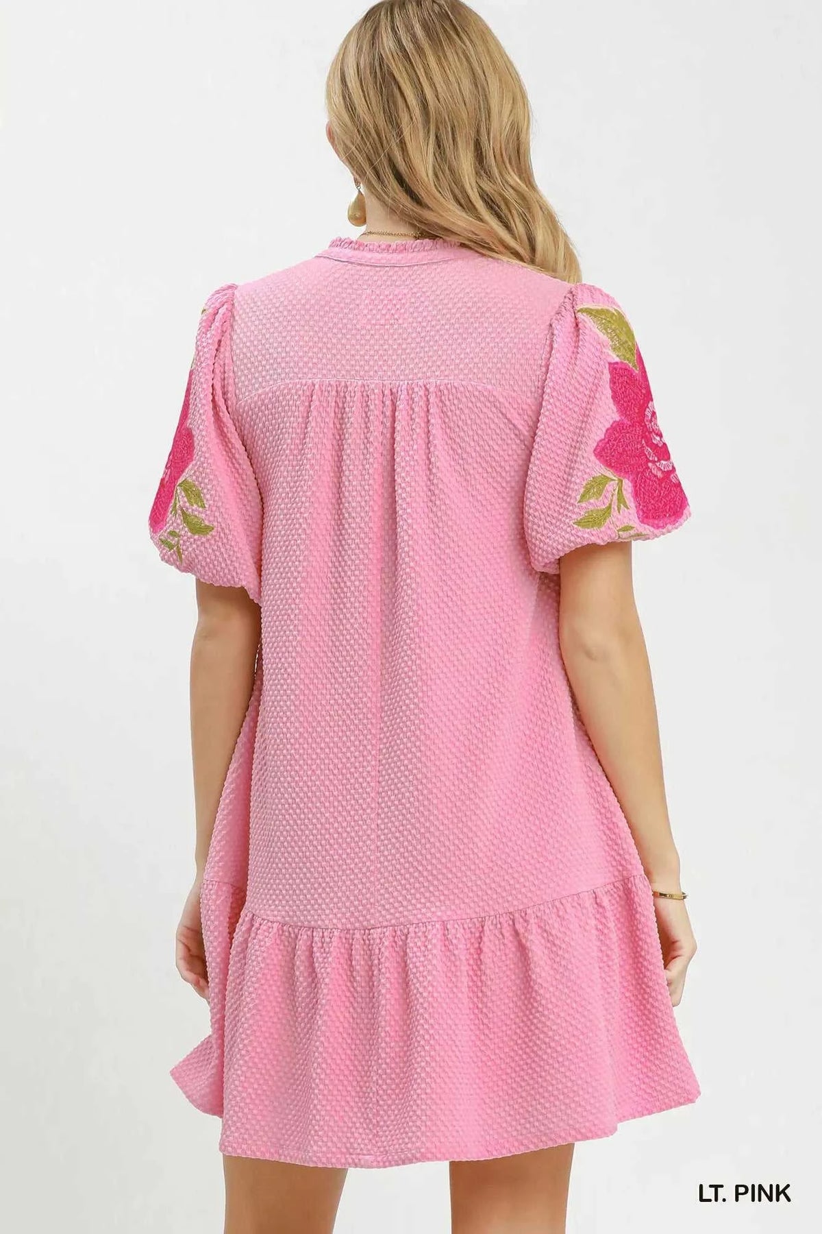 Umgee Floral Embroidered Textured Jacquard Dress 100100741271270 64 Affordable Fashion Under $100 Jerry's Apparel 