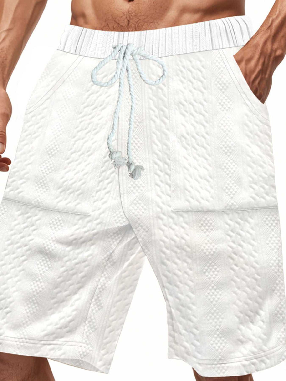 Men's Full Size Texture Drawstring Shorts Plus Size 100400880734003 36 Affordable Fashion Under $100 Jerry's Apparel 