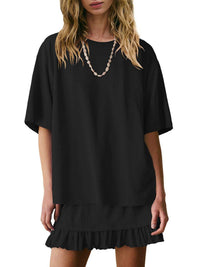 Round Neck Half Sleeve Tee and Skirt Set 100100917549398 34 Affordable Fashion Under $100 Jerry's Apparel 