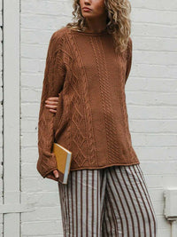 Crew Neck Cable-Knit Sweater 100100765071495 52 Affordable Fashion Under $100 Jerry's Apparel 
