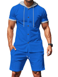 Men's Full Size Casual Hooded Top & Shorts Set Plus Size 100400743025701 37 Affordable Fashion Under $100 Jerry's Apparel 