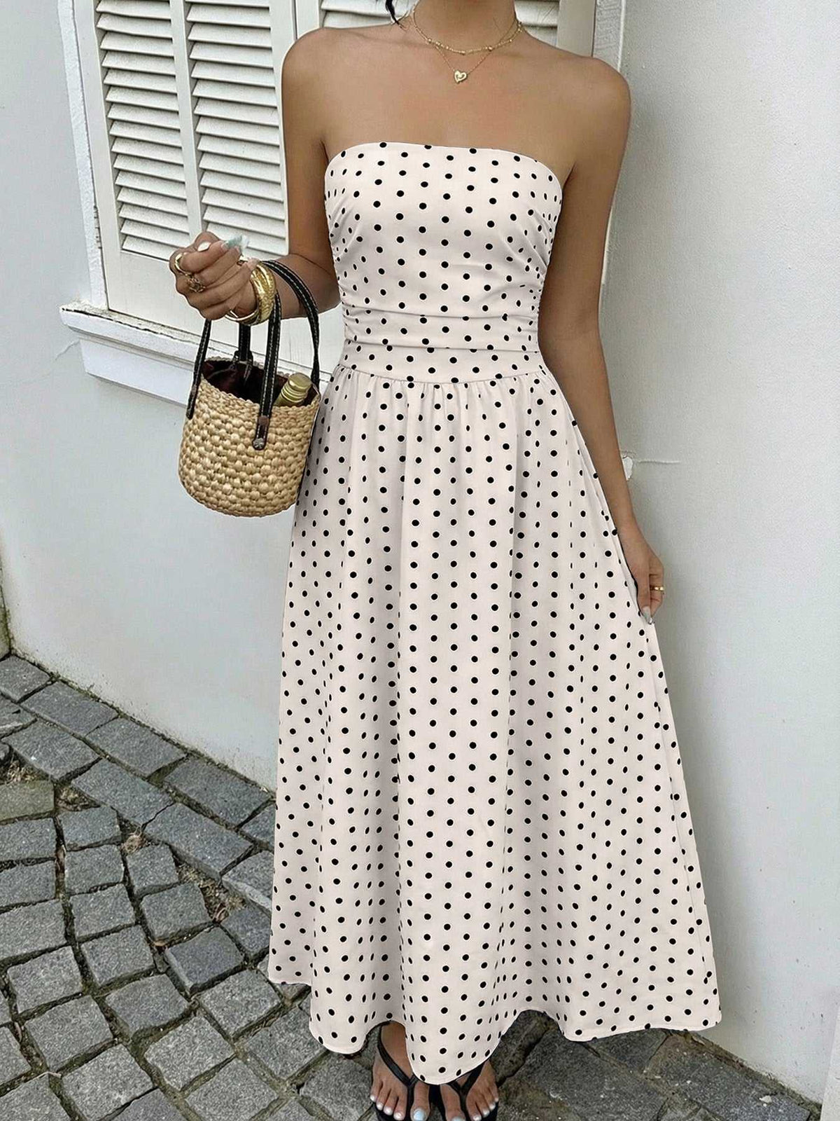 Polka Dot Tube A-Line Dress 100100003378935 36 Gifts for Her Jerry's Apparel 