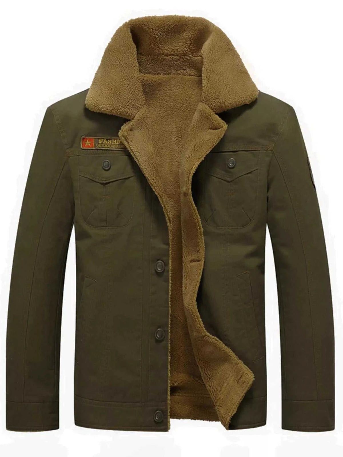 Men's Plus Size Button Up Fleece Lined Jacket 100400542734695 91 Affordable Fashion Under $100 Jerry's Apparel 