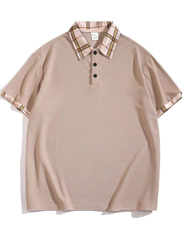 Men's Full Size Classic Plaid Collar Polo and Shorts Set Plus Size 100400703398952 57 Affordable Fashion Under $100 Jerry's Apparel 