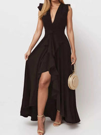 Full Size Ruffled High-Low Maxi Dress Plus Size 100100041251511 43 Affordable Fashion Under $100 Jerry's Apparel 