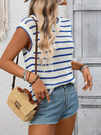 Striped Knit Round Neck Sweater Vest 100100982200698 31 Affordable Fashion Under $100 Jerry's Apparel 