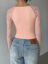 Lace Sleeve Square Neck Top 100100704791360 18 Affordable Fashion Under $100 Jerry's Apparel 