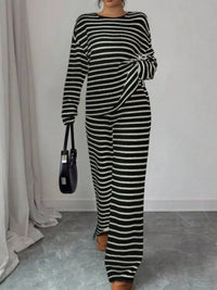 Striped Relaxed Fit Top and Pants Set 101002581867183 66 Affordable Fashion Under $100 Jerry's Apparel 
