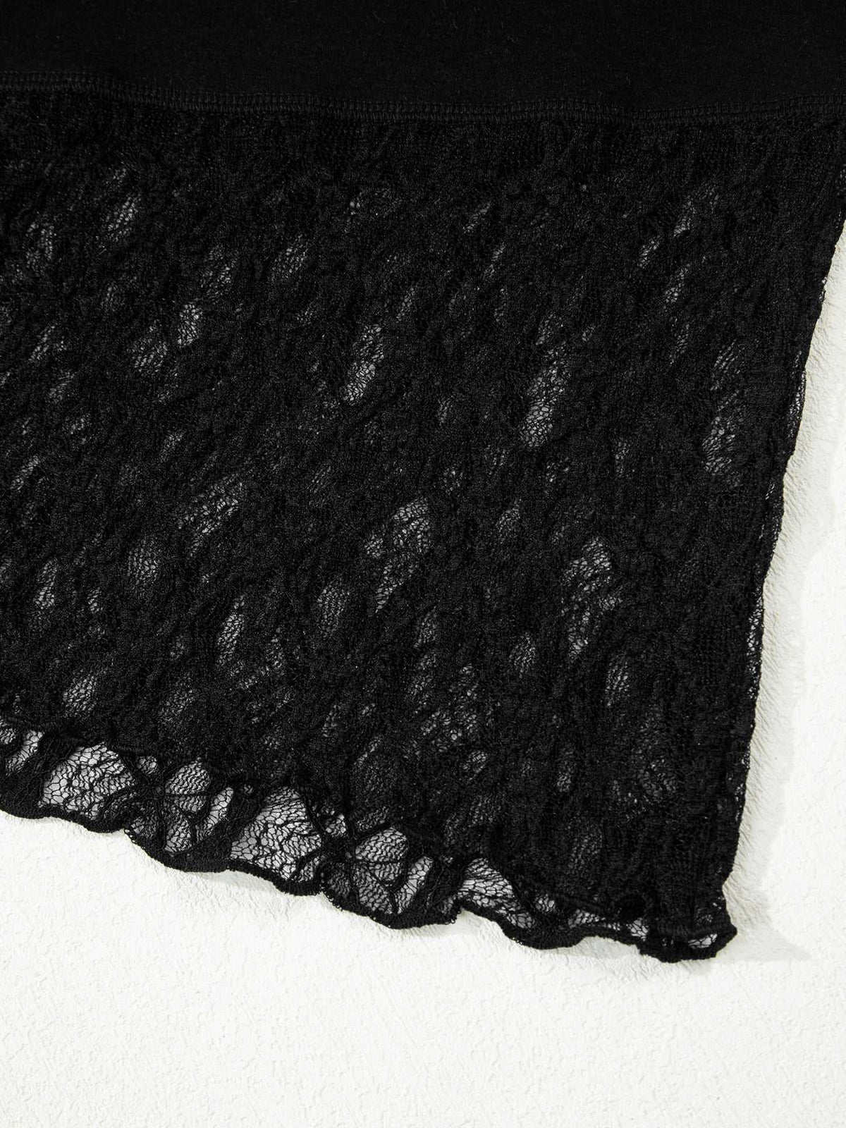 Asymmetric Panels Sheer Floral Lace Patchwork Long Sleeve Top 100100098556079 24 Affordable Fashion Under $100 Jerry's Apparel 