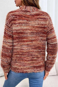 Fuzzy Striped Button Front Cardigan Sweater 100100382031613 39 Affordable Fashion Under $100 Jerry's Apparel 