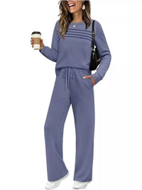 Full Size Casual Long Sleeve Crewneck Top and Drawstring Pants Set Plus Size 100100096071791 46 Affordable Fashion Under $100 Jerry's Apparel 