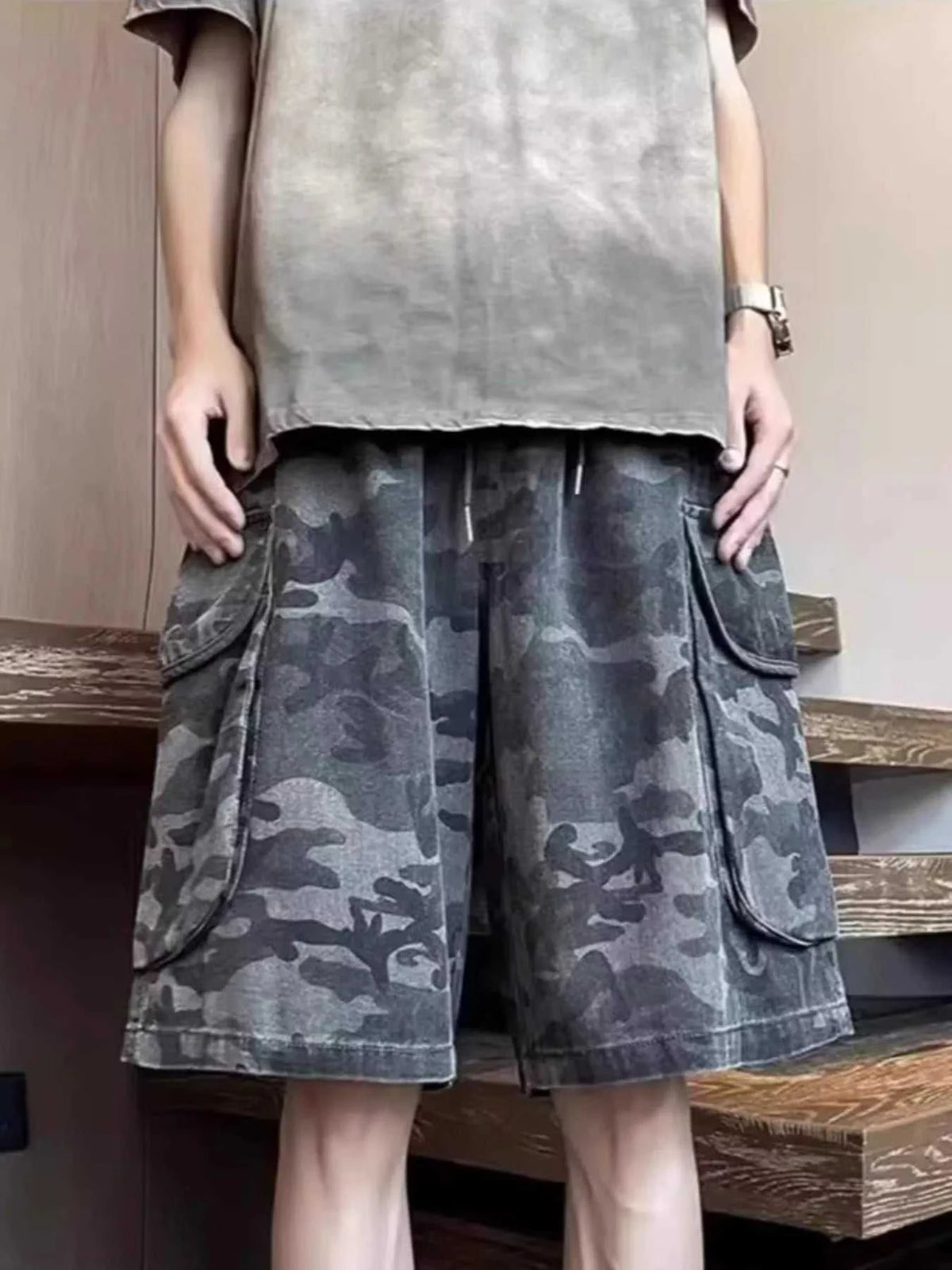 Men's Plus Size Casual Camouflage Cargo Shorts 100400704277176 37 Affordable Fashion Under $100 Jerry's Apparel 